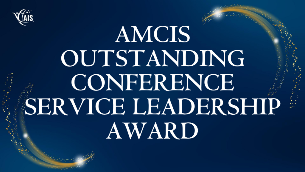 AMCIS Outstanding Conference Service Leadership Award